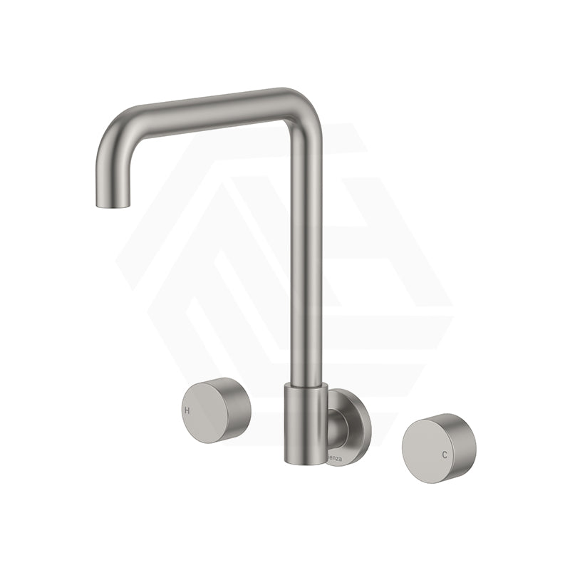 Fienza Kaya Squareline Wall Mounted Tap Set Swivel Outlet Variant Colour Available