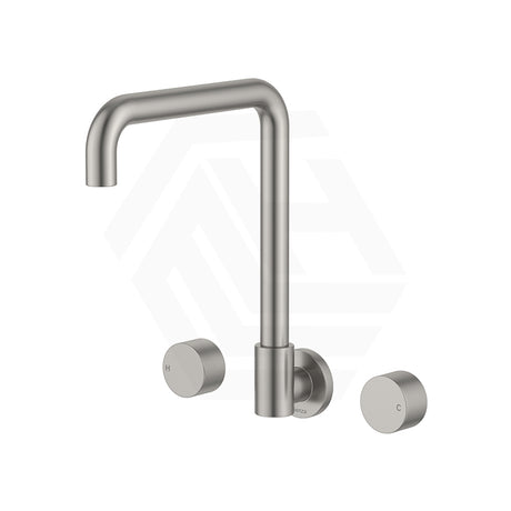 Fienza Kaya Squareline Wall Mounted Tap Set Swivel Outlet Variant Colour Available