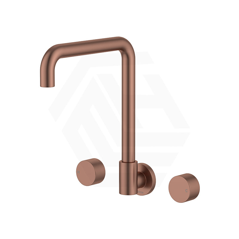 Fienza Kaya Squareline Wall Mounted Tap Set Swivel Outlet Variant Colour Available