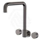 Fienza Kaya Squareline Wall Mounted Tap Set Swivel Outlet Variant Colour Available