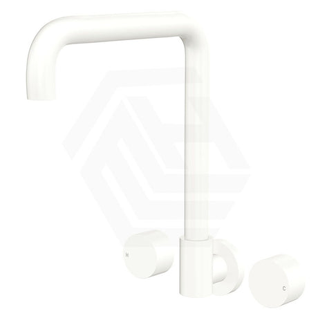 Fienza Kaya Squareline Wall Mounted Tap Set Swivel Outlet Variant Colour Available