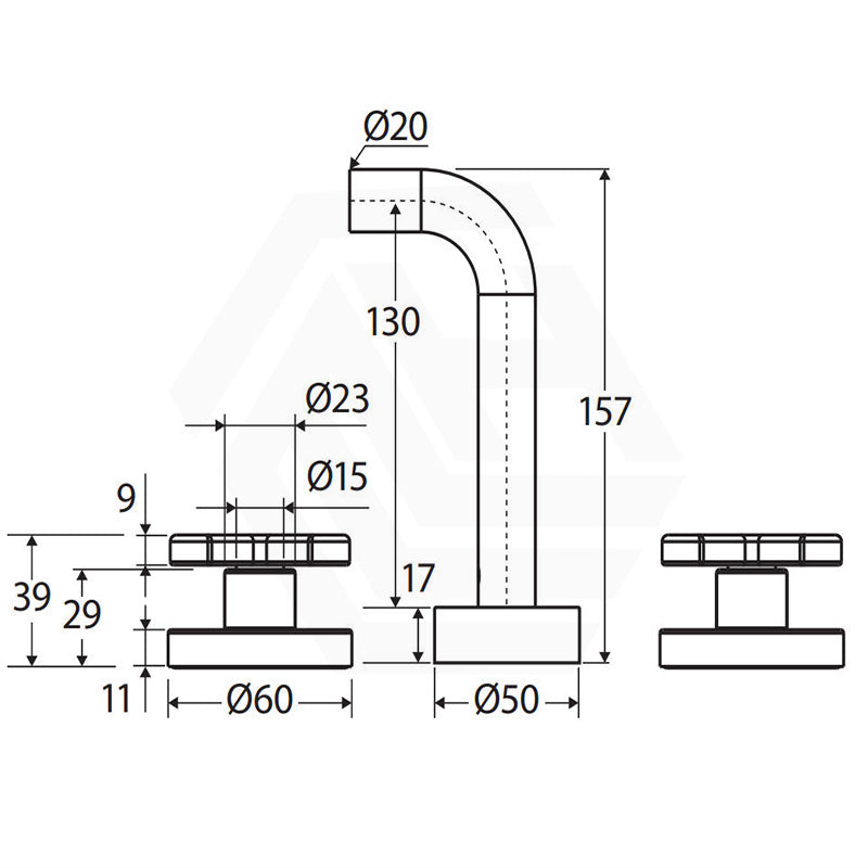 Fienza Kaya 130/180/220mm Wall Mounted Basin/Bath Cross Tap Set Variant Colour Available