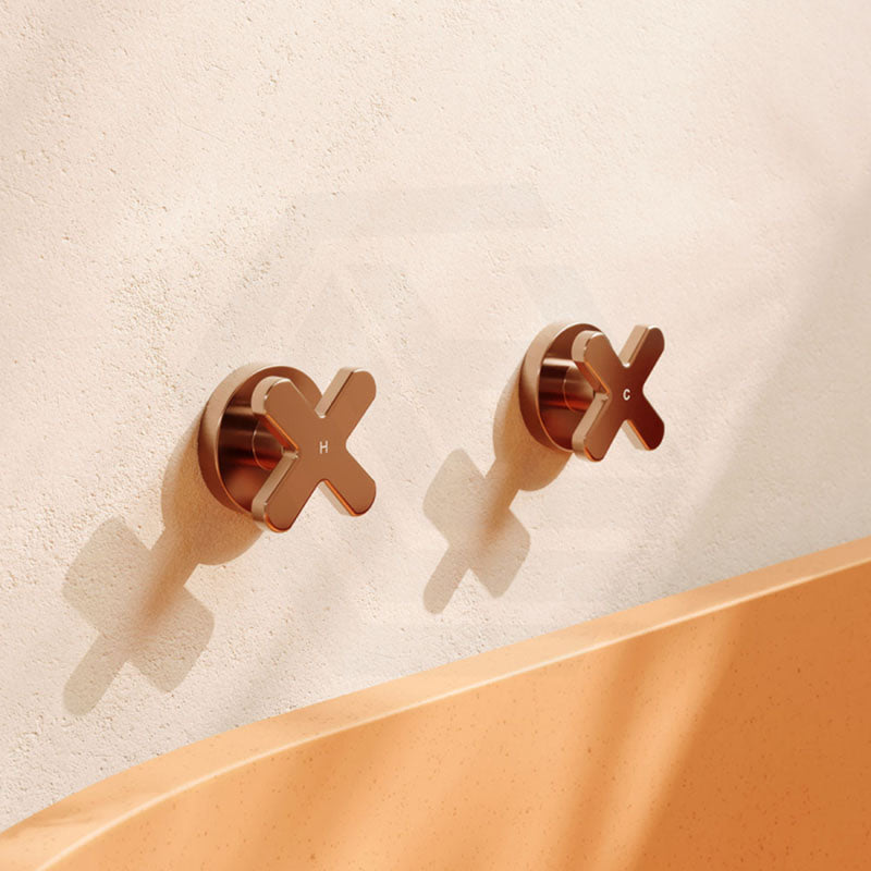 Fienza Kaya Cross Lead Free Brass Wall Top Assemblies Variant Colour Available
