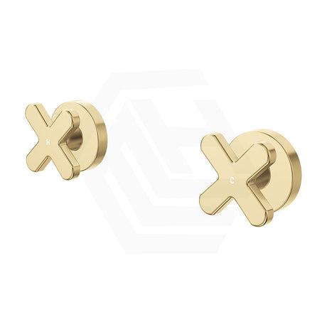 Fienza Kaya Cross Lead Free Brass Wall Top Assemblies Variant Colour Available