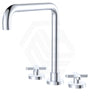 Fienza Kaya Squareline Hob Mounted Cross Tap Set Variant Colours Available
