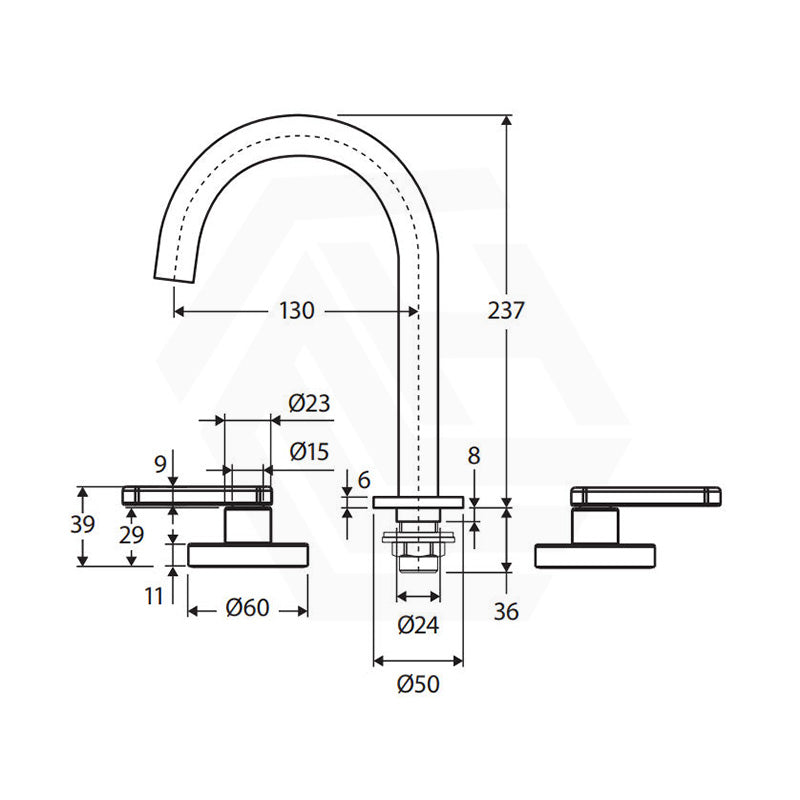 Fienza Kaya Round Hob Mounted Lever Tap Set Variant Colours Available