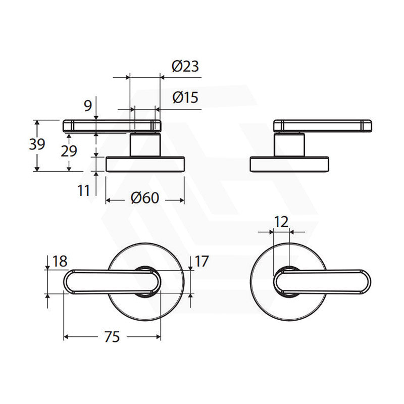 Fienza Kaya Lever Lead Free Brass Wall Top Assemblies Variant Colour Available