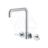 Fienza Kaya Squareline Wall Mounted Lever Tap Set Swivel Spout Variant Colour Available