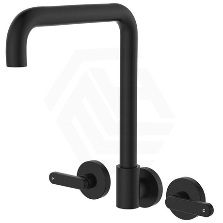 Fienza Kaya Squareline Wall Mounted Lever Tap Set Swivel Spout Variant Colour Available