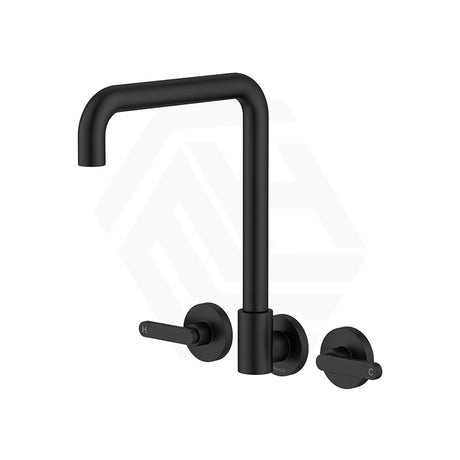 Fienza Kaya Squareline Wall Mounted Lever Tap Set Swivel Spout Variant Colour Available