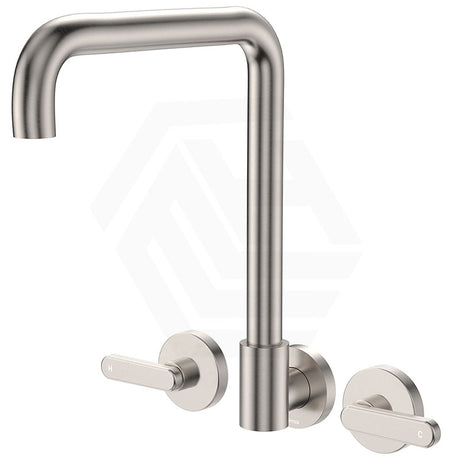 Fienza Kaya Squareline Wall Mounted Lever Tap Set Swivel Spout Variant Colour Available