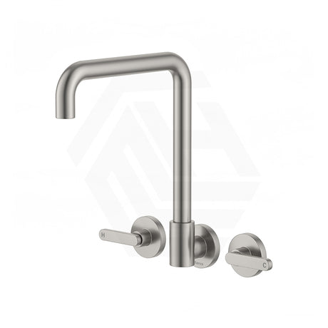 Fienza Kaya Squareline Wall Mounted Lever Tap Set Swivel Spout Variant Colour Available