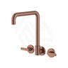 Fienza Kaya Squareline Wall Mounted Lever Tap Set Swivel Spout Variant Colour Available