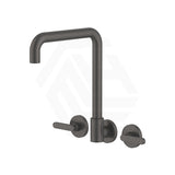 Fienza Kaya Squareline Wall Mounted Lever Tap Set Swivel Spout Variant Colour Available