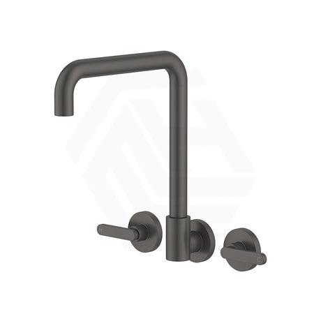 Fienza Kaya Squareline Wall Mounted Lever Tap Set Swivel Spout Variant Colour Available