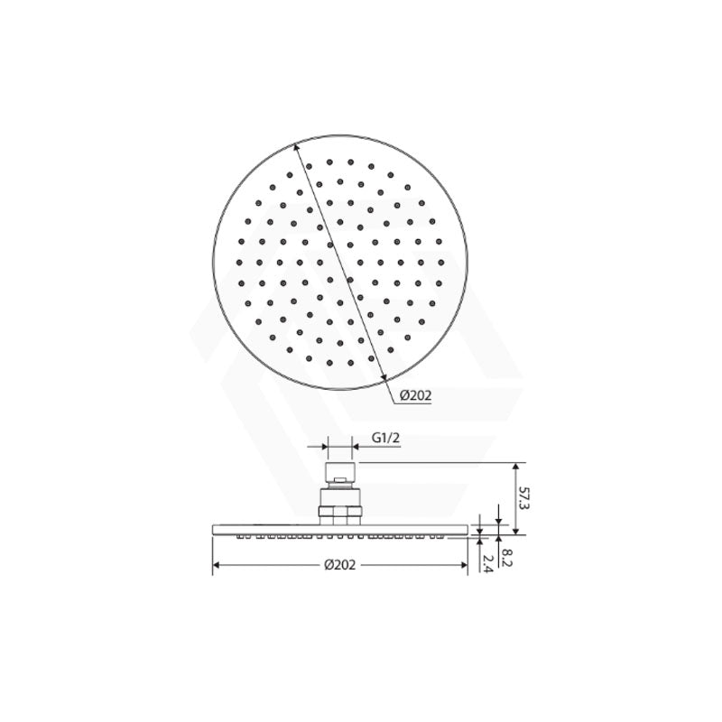 Fienza Starry Eco Flow Stainless Steel 200mm Shower Head Variant Colour Available