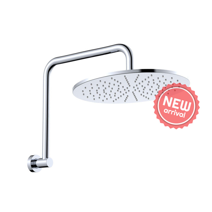 Fienza Empire Slim Gooseneck Shower Arm Set Stainless Steel Variant Colour Available
