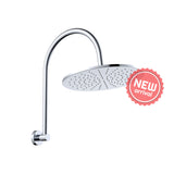Fienza Empire Slim Curved Stainless Steel Shower Arm Set Variant Colour Available