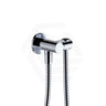 Fienza Universal Brass Hand Shower Bracket with Hose Round Plate Variant Colour Available
