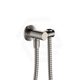 Fienza Universal Brass Hand Shower Bracket with Hose Round Plate Variant Colour Available
