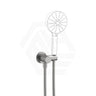 Fienza Universal Brass Hand Shower Bracket with Hose Round Plate Variant Colour Available