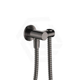 Fienza Universal Brass Hand Shower Bracket with Hose Round Plate Variant Colour Available