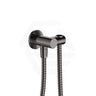 Fienza Universal Brass Hand Shower Bracket with Hose Round Plate Variant Colour Available