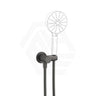 Fienza Universal Brass Hand Shower Bracket with Hose Round Plate Variant Colour Available