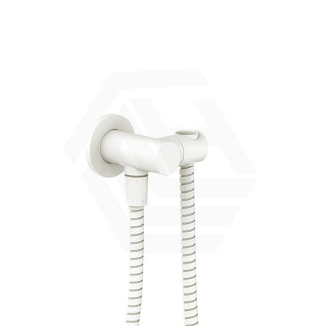 Fienza Universal Brass Hand Shower Bracket with Hose Round Plate Variant Colour Available