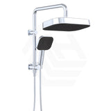 Fienza Kuro Twin Half-Rail Shower Soft Square Head Bottom Water Inlet - Variant Colour Available