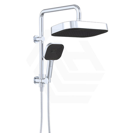 Fienza Kuro Twin Half-Rail Shower Soft Square Head Bottom Water Inlet - Variant Colour Available