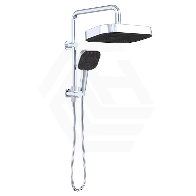 Fienza Kuro Twin Half-Rail Shower Soft Square Head Bottom Water Inlet - Variant Colour Available