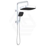 Fienza Kuro Twin Half-Rail Shower Soft Square Head Bottom Water Inlet - Variant Colour Available