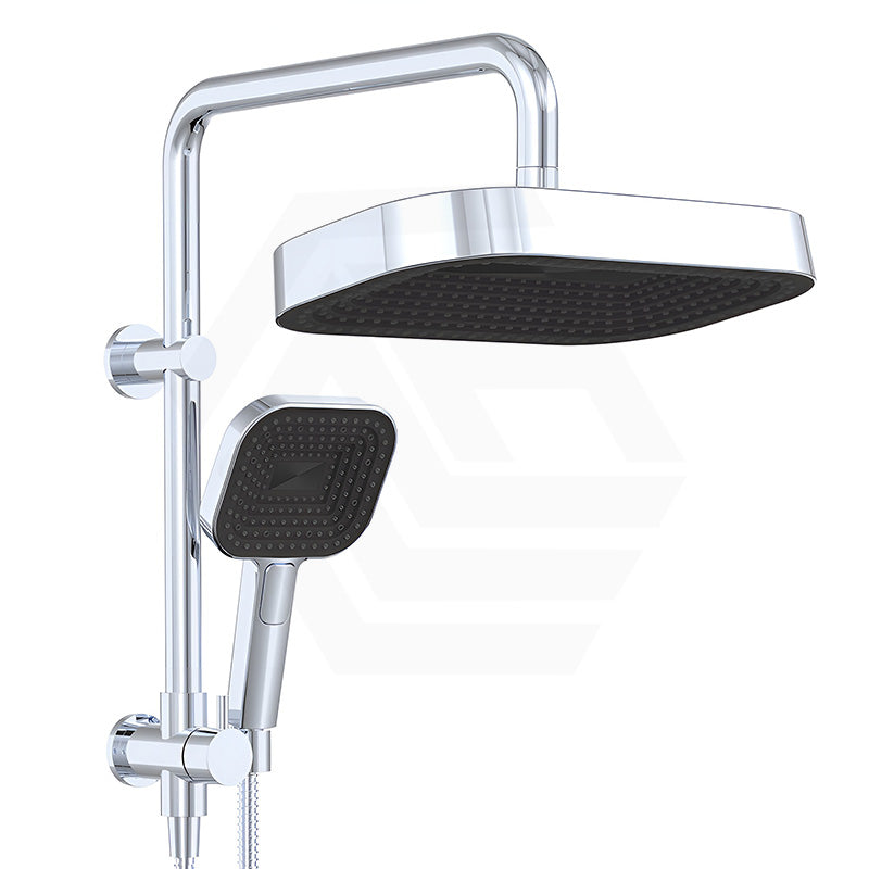 Fienza Kuro Twin Half-Rail Shower Soft Square Head Bottom Water Inlet - Variant Colour Available