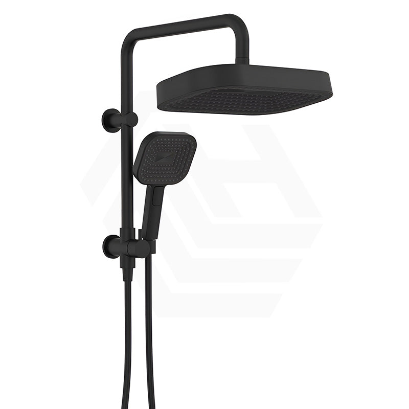 Fienza Kuro Twin Half-Rail Shower Soft Square Head Bottom Water Inlet - Variant Colour Available
