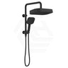 Fienza Kuro Twin Half-Rail Shower Soft Square Head Bottom Water Inlet - Variant Colour Available