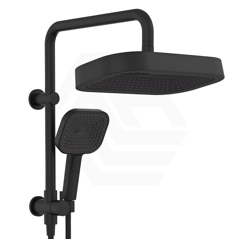 Fienza Kuro Twin Half-Rail Shower Soft Square Head Bottom Water Inlet - Variant Colour Available