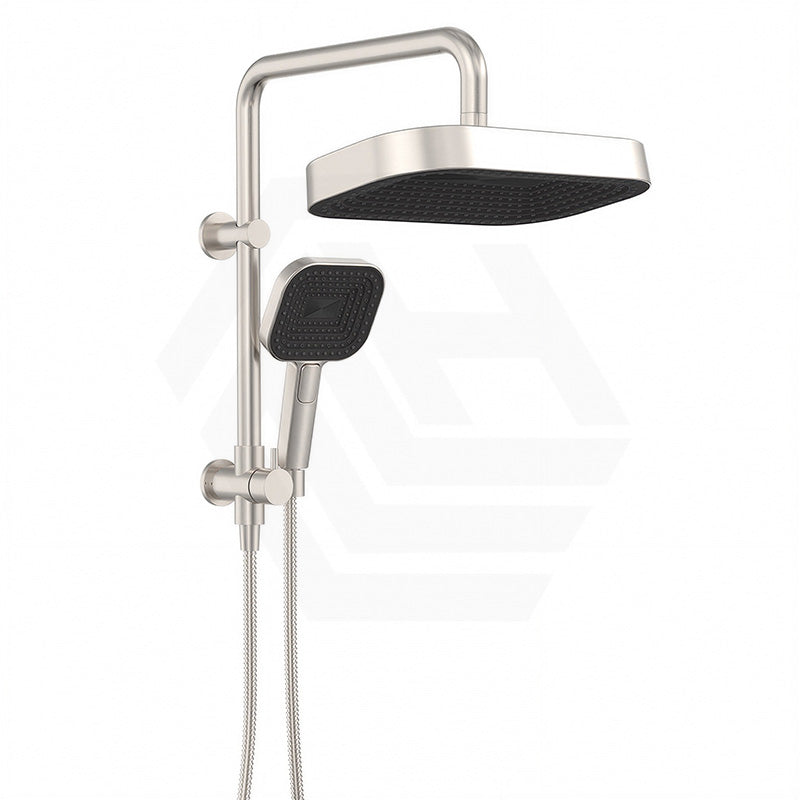 Fienza Kuro Twin Half-Rail Shower Soft Square Head Bottom Water Inlet - Variant Colour Available