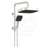 Fienza Kuro Twin Half-Rail Shower Soft Square Head Bottom Water Inlet - Variant Colour Available