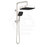 Fienza Kuro Twin Half-Rail Shower Soft Square Head Bottom Water Inlet - Variant Colour Available