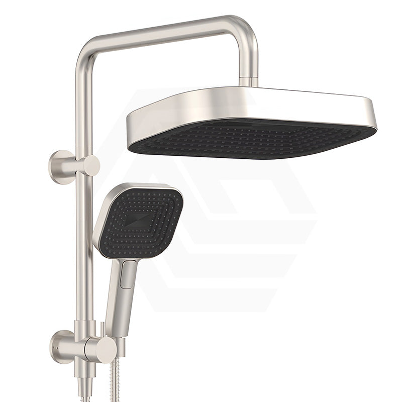Fienza Kuro Twin Half-Rail Shower Soft Square Head Bottom Water Inlet - Variant Colour Available