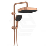 Fienza Kuro Twin Half-Rail Shower Soft Square Head Bottom Water Inlet - Variant Colour Available
