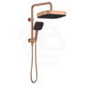 Fienza Kuro Twin Half-Rail Shower Soft Square Head Bottom Water Inlet - Variant Colour Available
