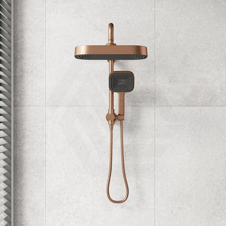 Fienza Kuro Twin Half-Rail Shower Soft Square Head Bottom Water Inlet - Variant Colour Available