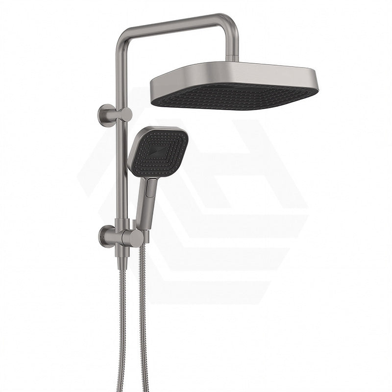 Fienza Kuro Twin Half-Rail Shower Soft Square Head Bottom Water Inlet - Variant Colour Available