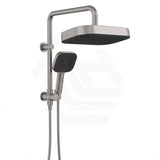 Fienza Kuro Twin Half-Rail Shower Soft Square Head Bottom Water Inlet - Variant Colour Available