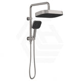 Fienza Kuro Twin Half-Rail Shower Soft Square Head Bottom Water Inlet - Variant Colour Available