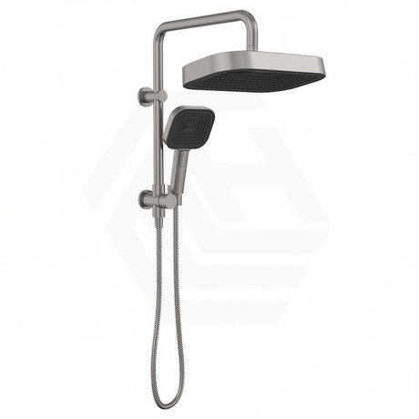 Fienza Kuro Twin Half-Rail Shower Soft Square Head Bottom Water Inlet - Variant Colour Available