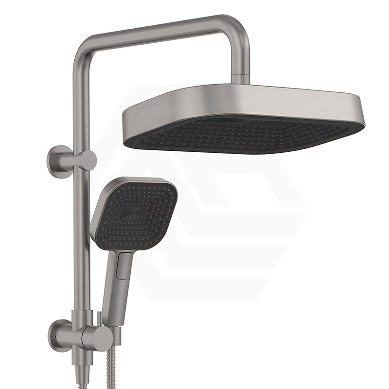 Fienza Kuro Twin Half-Rail Shower Soft Square Head Bottom Water Inlet - Variant Colour Available