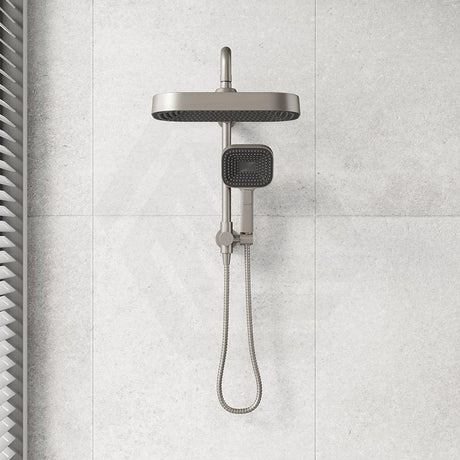Fienza Kuro Twin Half-Rail Shower Soft Square Head Bottom Water Inlet - Variant Colour Available